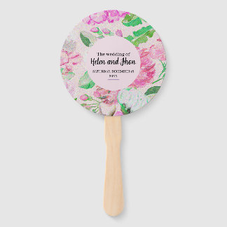 Summer Roses Hand Fan