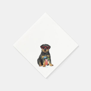 Summer Rottweiler Napkins