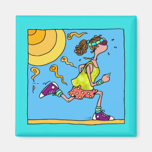 summer runner (woman) magnet
