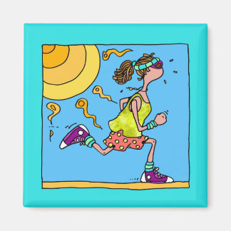 summer runner (woman) magnet