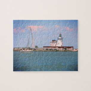 Summer Sailboat and Lighthouse Puzzle
