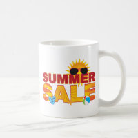 Summer Sale Beach Theme Banner Illustration Coffee Mug