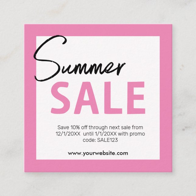 Summer Sale Business Card (Front)