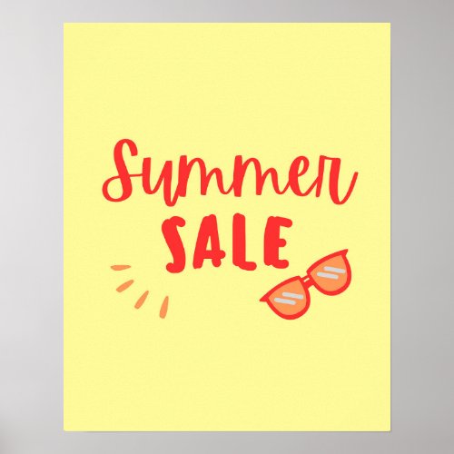 Summer Sale Sign End of Season Sale Poster