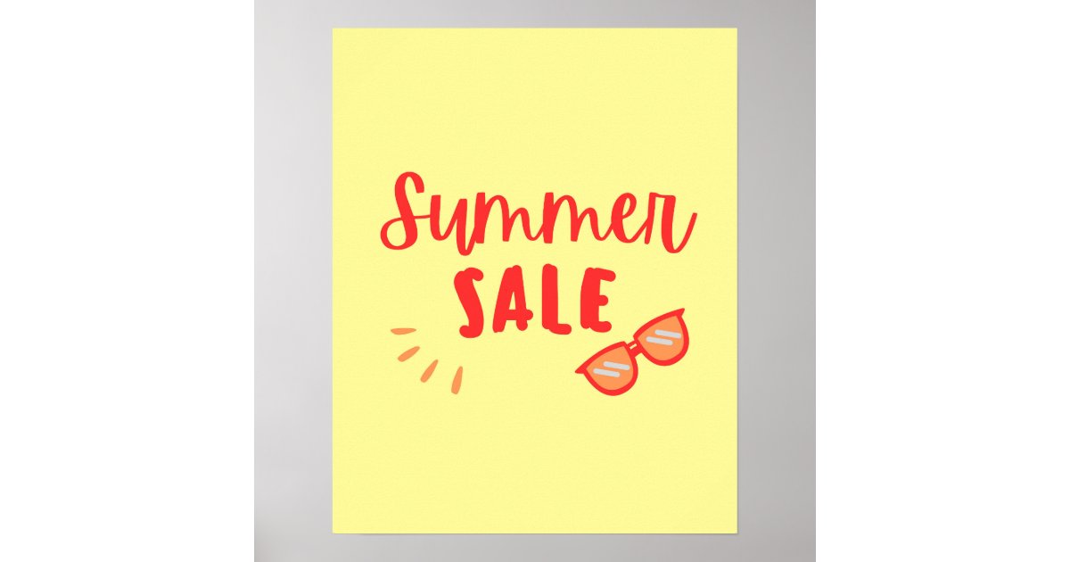 Summer Sale Sign, End of Season Sale Poster