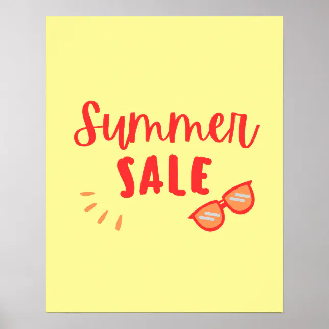 Summer Sale Sign, End of Season Sale Poster | Zazzle