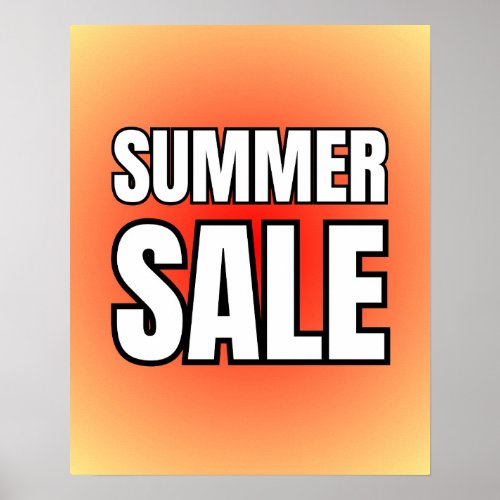 Summer Sale Sign  Sale Poster for Retail Store