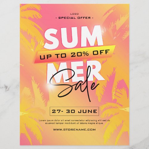 Summer Sale Store Advertisement Retail Flyer