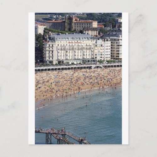 Summer San Sebastian beach Basque country Postcard