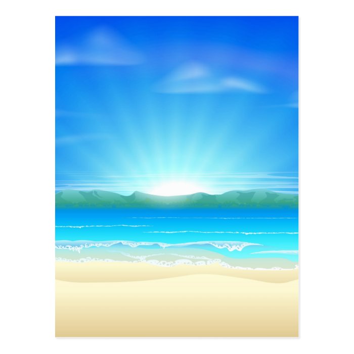 Summer sand beach background post card