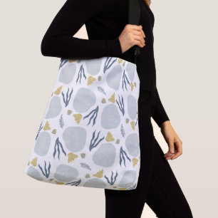 Summer Sand Dollar Seashells Beach Pattern Beach Crossbody Bag