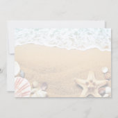 Summer Sandy Beach Starfish Seashell Bridal Shower Invitation (Back)