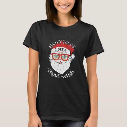 Summer Santa Sunglasses Witch Holy Jesus see a San T_Shirt