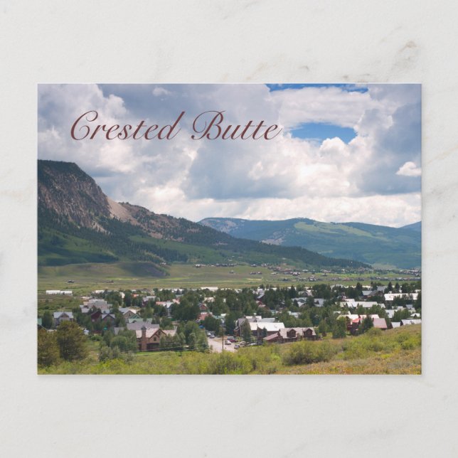 Summer scene in Crested Butte. Colorado Postcard (Front)