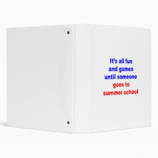Summer School Binder