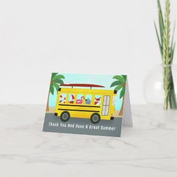 Summer School Bus Driver End Of Year Thank You by cbendel at Zazzle