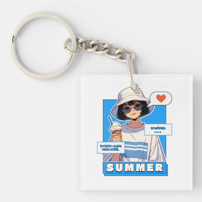 Summer Scoop Bliss Keychain (Front)