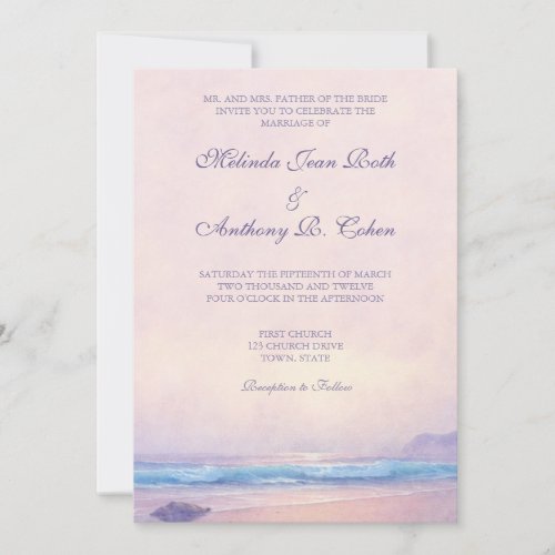 Summer Sea 5x7 Wedding Invitation