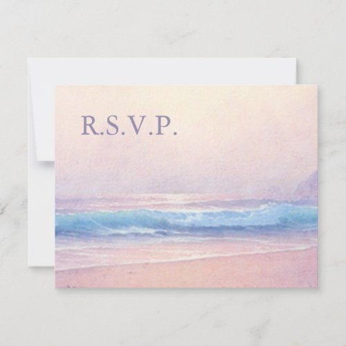 Summer Sea Beach Wedding RSVP Response