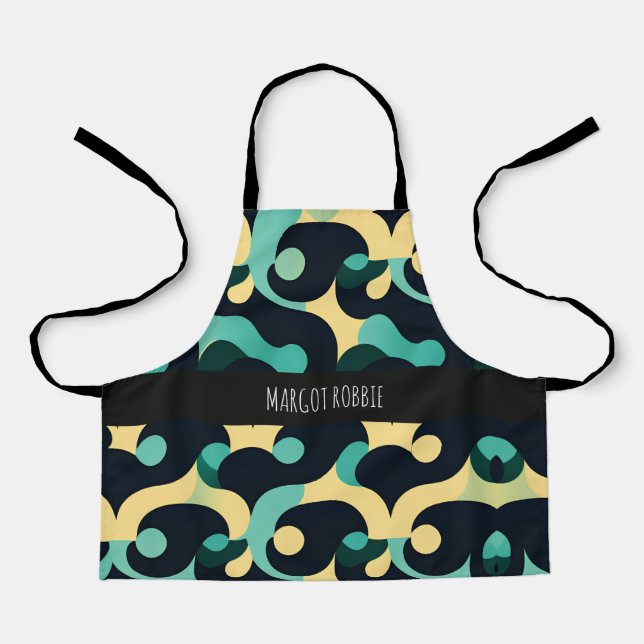 Summer Sea Breeze Mosaic Pattern Apron (Front)