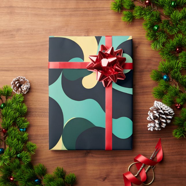 Summer Sea Breeze Mosaic Pattern Wrapping Paper (Holiday Gift)