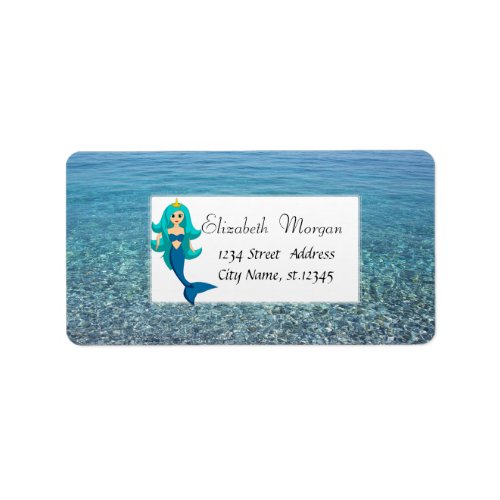 Summer Sea Ocean Mermaid Label