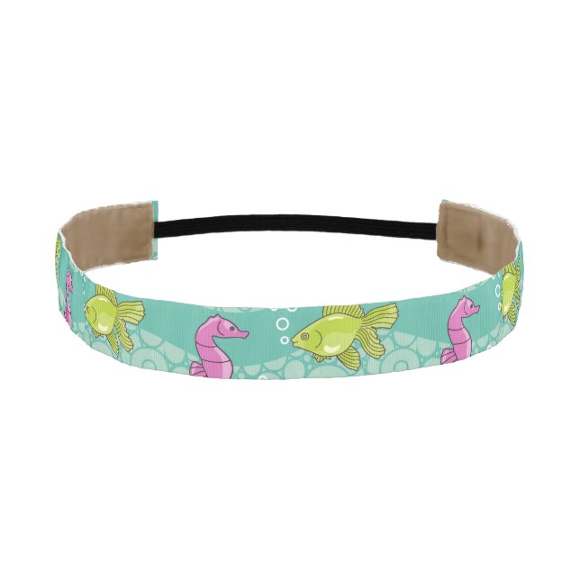 Summer Sea Pattern Athletic Headband (Front)