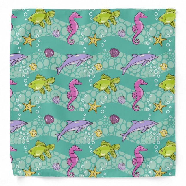 Summer Sea Pattern Bandana (Front)
