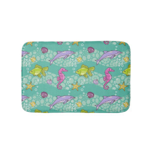 Summer Sea Pattern Bathroom Mat