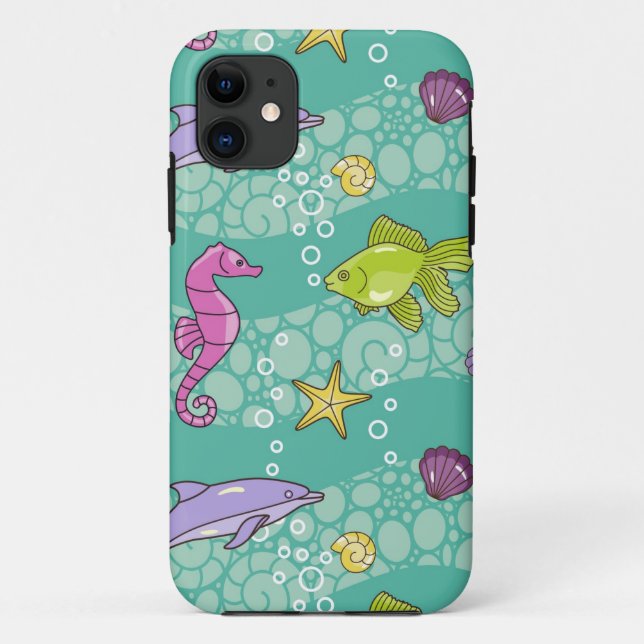 Summer Sea Pattern Case-Mate iPhone Case (Back)