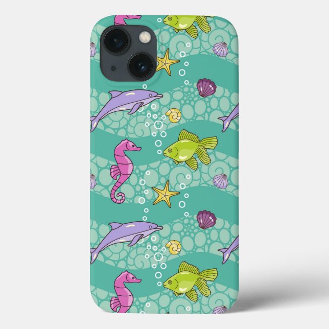 Summer Sea Pattern Case-Mate iPhone Case (Back)