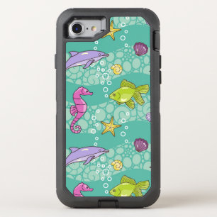Summer Sea Pattern OtterBox Defender iPhone SE/8/7 Case