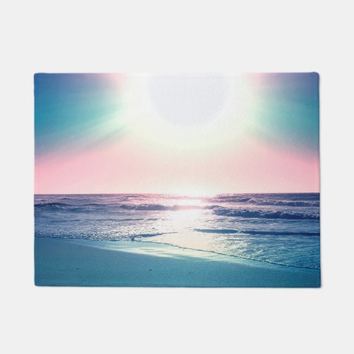 Summer Sea Sunset Tropical Beach Photo Doormat