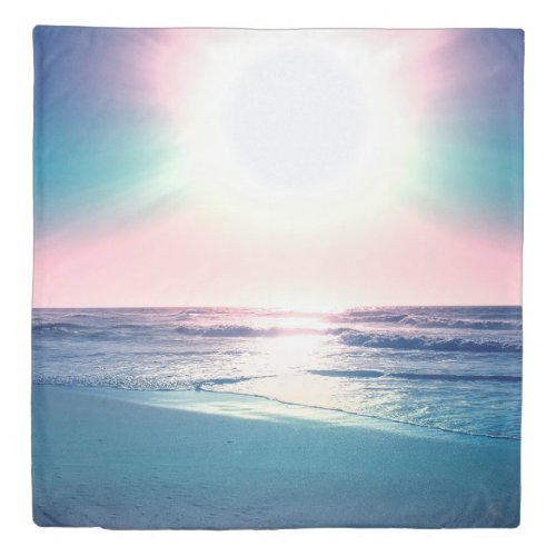 Summer Sea Sunset Tropical Beach Photo Duvet Cover