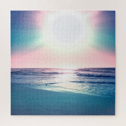 Summer Sea Sunset Tropical Beach Photo Jigsaw Puzzle
