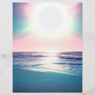 Summer Sea Sunset Tropical Beach Photo Letterhead