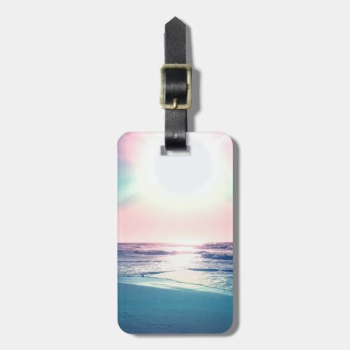 Summer Sea Sunset Tropical Beach Photo Luggage Tag