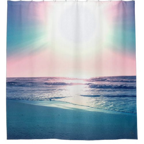 Summer Sea Sunset Tropical Beach Photo Shower Curtain