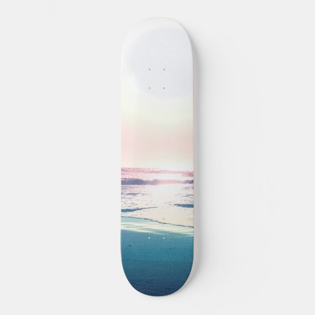 Summer Sea Sunset Tropical Beach Photo Skateboard (Front)
