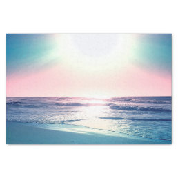 Summer Sea Sunset Tropical Beach Photo Tissue Paper