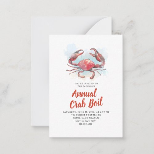  Summer Seafood Boil Family Party Invitation