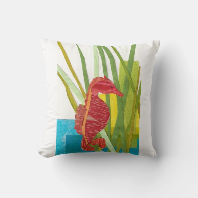 Summer Seahorse Pillow (Front)