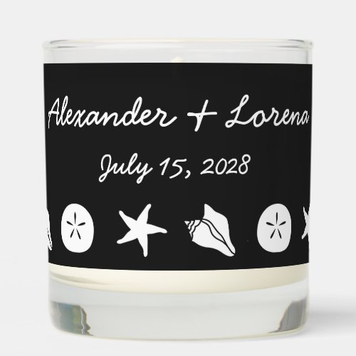 Summer Seashells in Black Scented Candle