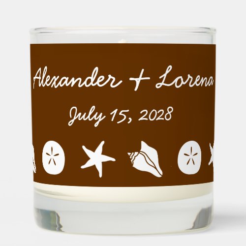 Summer Seashells in Chocolate Brown Scented Candle