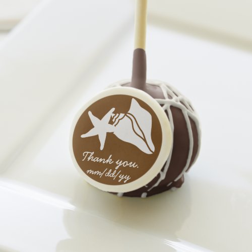 Summer Seashells in Chocolate Cake Pop