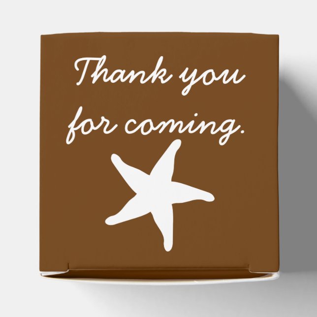Summer Seashells in Chocolate Favor Box (Top)