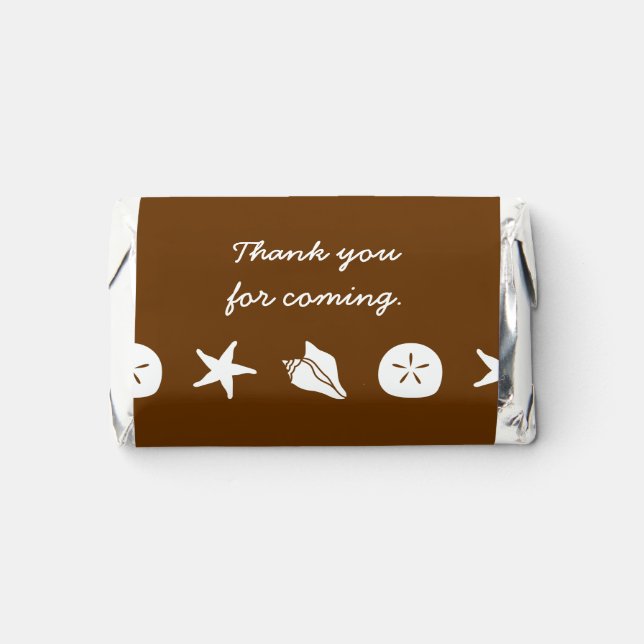 Summer Seashells in Chocolate Hershey's Miniatures (Front)