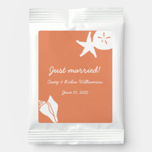 Summer Seashells in Coral Drink Mix
