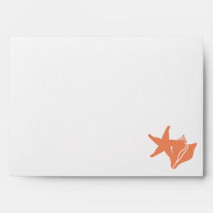 Summer Seashells in Coral Envelopes