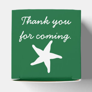 Summer Seashells in Green Favor Box